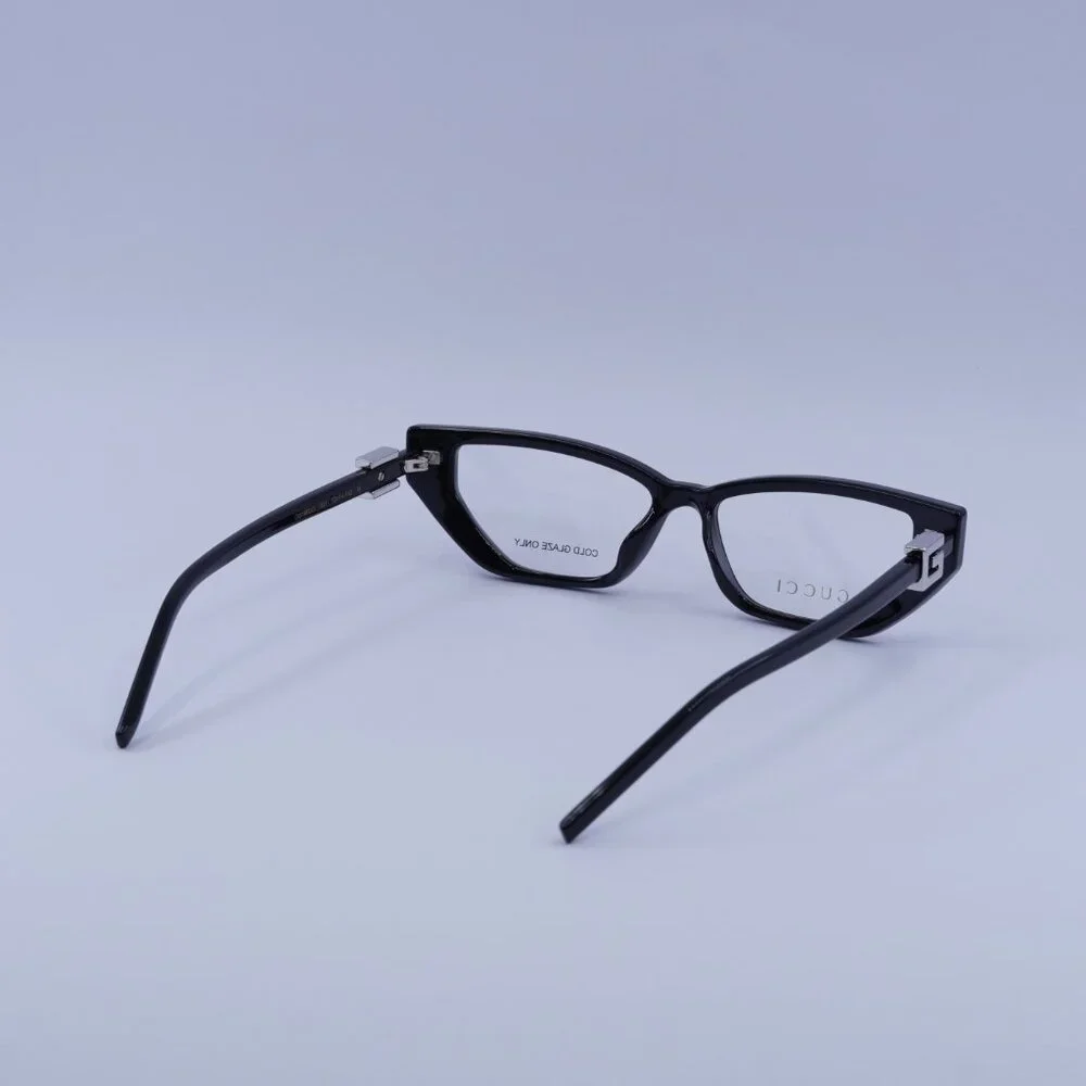 Gucci GG1683O 001 Eyeglasses Shiny Black 53mm Cat Eye Frame